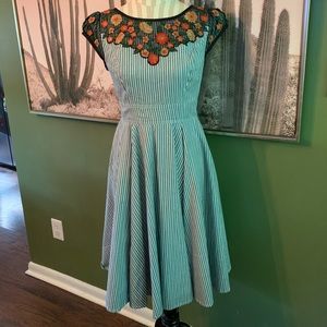 Eshakti embroidered yoke dress